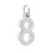 12 Pack: Sterling Silver Number Charm by Bead Landing™